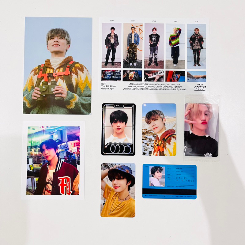 NCT 2023 GOLDEN AGE Postcard Xiaojun, Polaroid Haechan, Photocard Jisung, Xiaojun, Yangyang, Jungwoo
