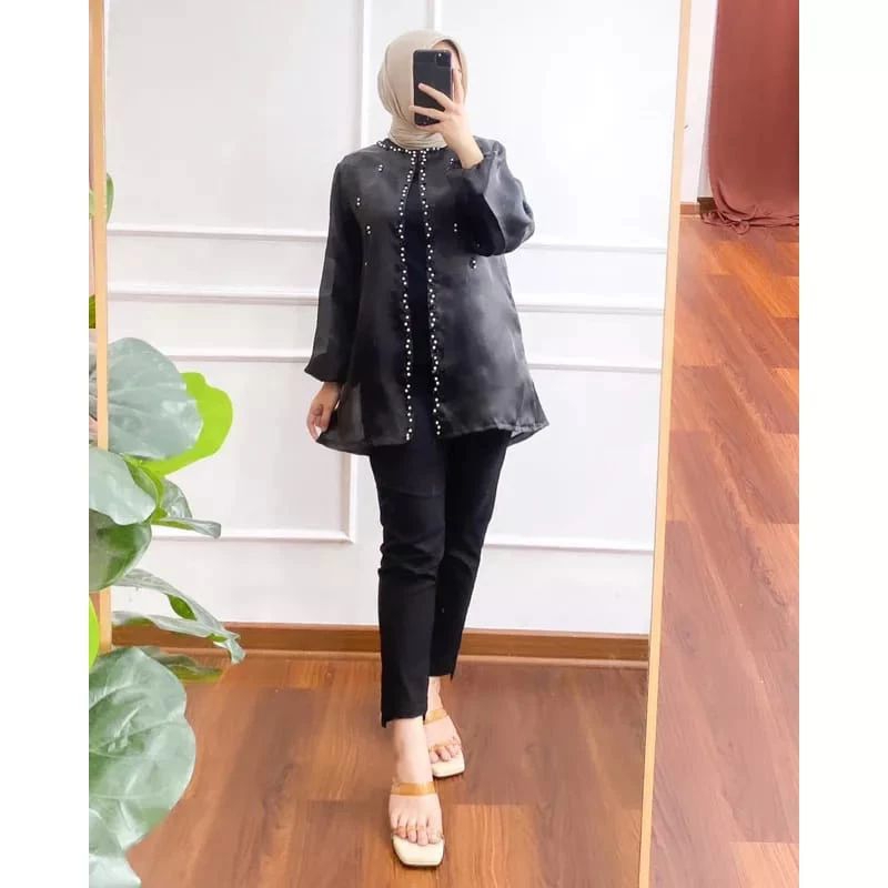 OUTER TUNIK ORGANZA PAYET PREMIUM/ATASAN WANITA/OUTER PESTA/OUTER KONDANGAN