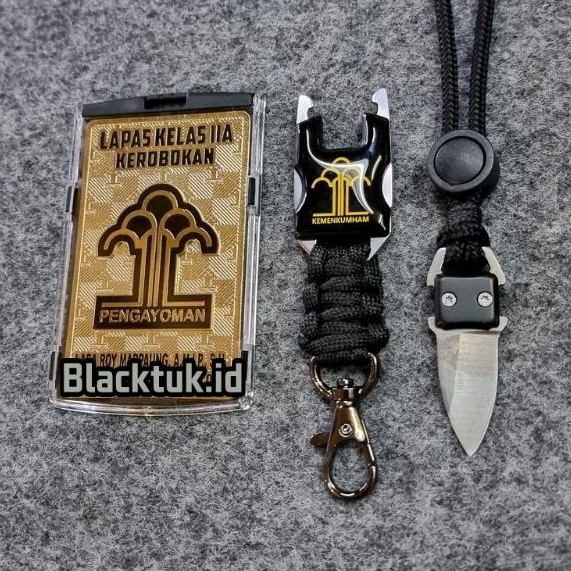 

plat id custom name tag PENGAYOMAN full set cover dan lanyard
