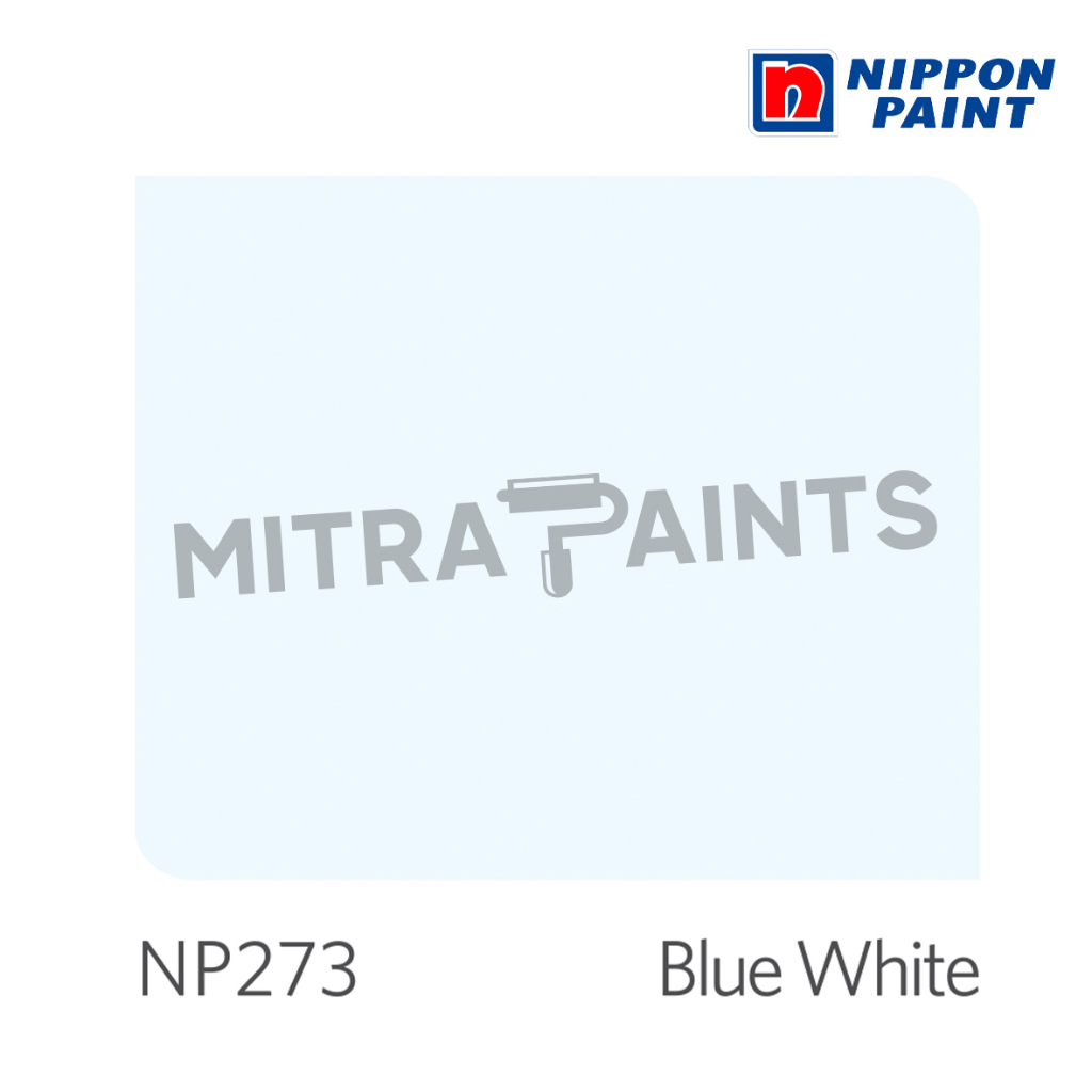 CAT TEMBOK EKSTERIOR INTERIOR NIPPON PAINT NP273 BLUE WHITE / PUTIH KEBIRUAN / VINILEX ELASTEX