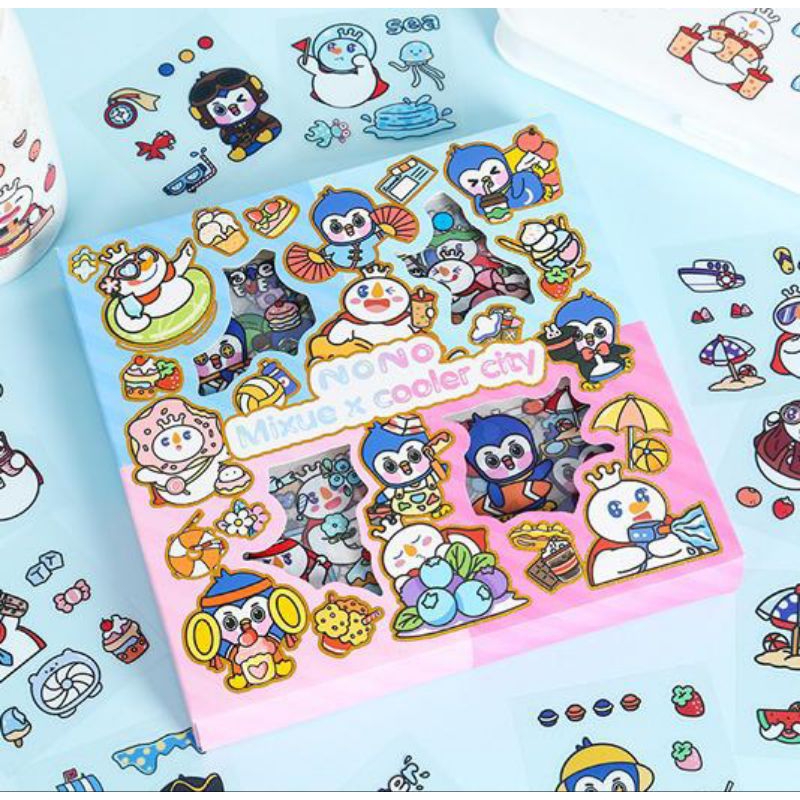 

Sticker Nono Mixue Cooler City / Stiker Nono Waterproof Isi 100 lembar per box