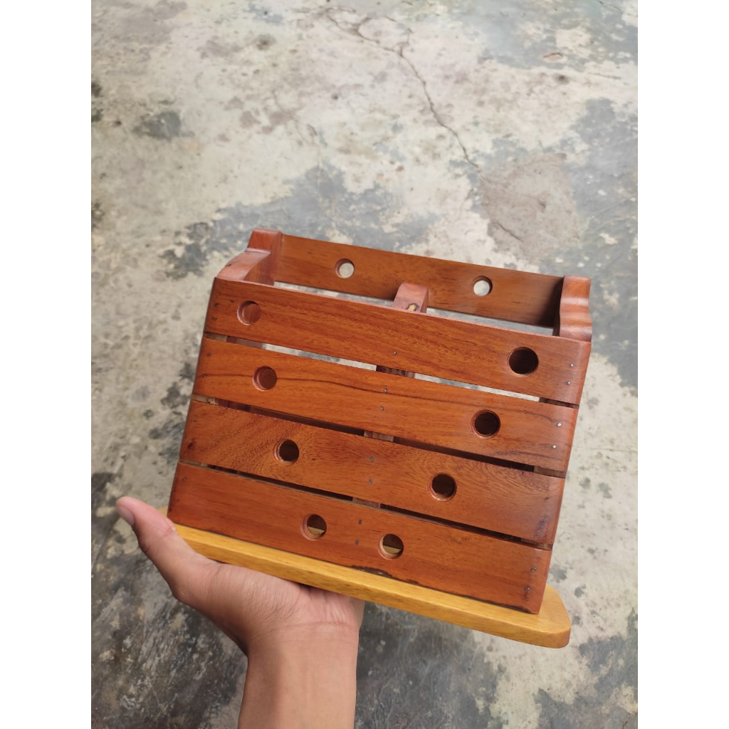 Rak Sendok Rak Dapur Kayu Bulian