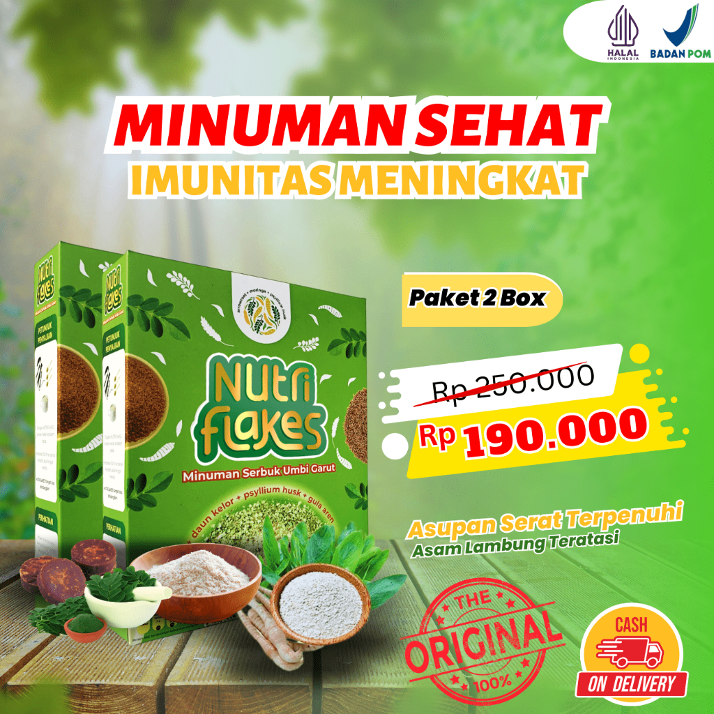 

PAKET HEMAT - Nutriflakes 2 Box - Solusi Ampuh Atasi Maag dan GERD