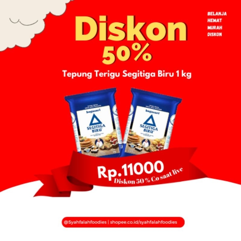 

Segitiga Biru Tepung terigu 1000 g