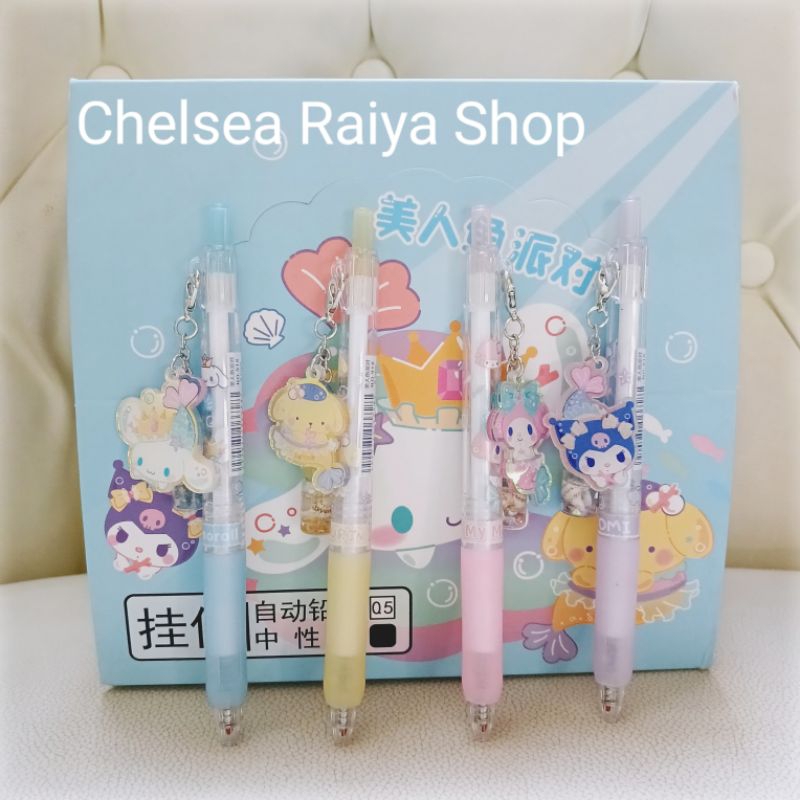 

Bolpen Pulpen Sanrio + Gantungan Kunci Cinnamoroll My Melody Kuromi Pompurin Pochacco Tuxedo Sam Kawaii