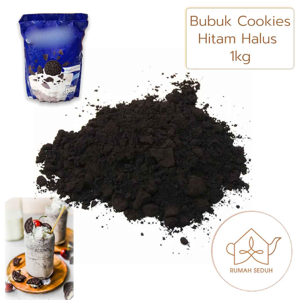 

1Kg Bubuk Cookies Hitam Halus - Bubuk Biskuit - Topping Powder Tabur untuk Minuman / Cookies Halus