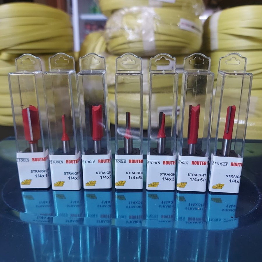 Mata Bor Profil Kayu Lurus Router Straight Bit 1/4" Besttools
