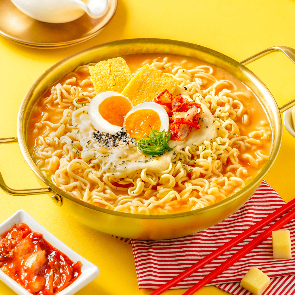 Mujigae by Wonhae Cheese Ramyun 120 gr / Ramyeon Rasa Keju / Mie Instan Kuah Rebus / Makanan Korea Halal Instan-3
