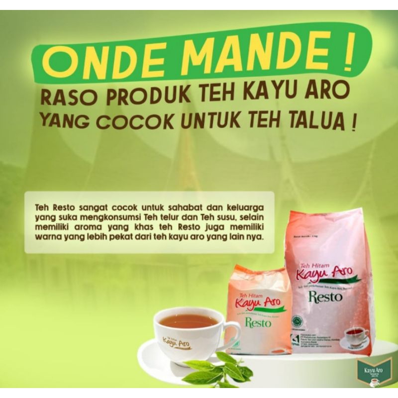 

[COD] Teh Hitam Bubuk Kayu Aro Resto 500gr Cocok untuk Teh Talua Teh Susu Teh Tarek & Aneka minuman Teh lainnya