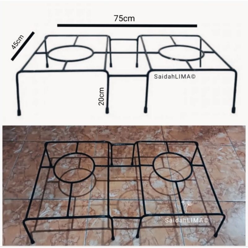 Behel Rangka Kompor Gas Jumbo Rinnai BGX Dudukan Tangkringan Kompor 2 Tungku
