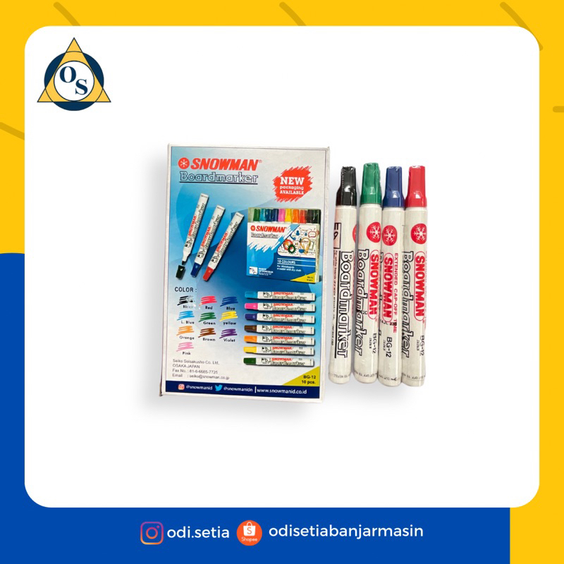 

SPIDOL PAPAN TULIS SNOWMAN BOARDMARKER BG-12