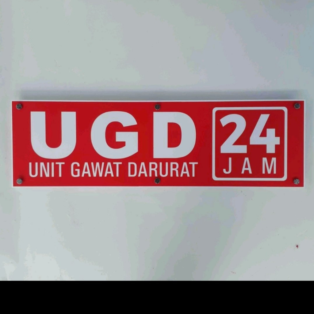Papan UGD 24 Jam Ekstra Besar, Akrilik UGD