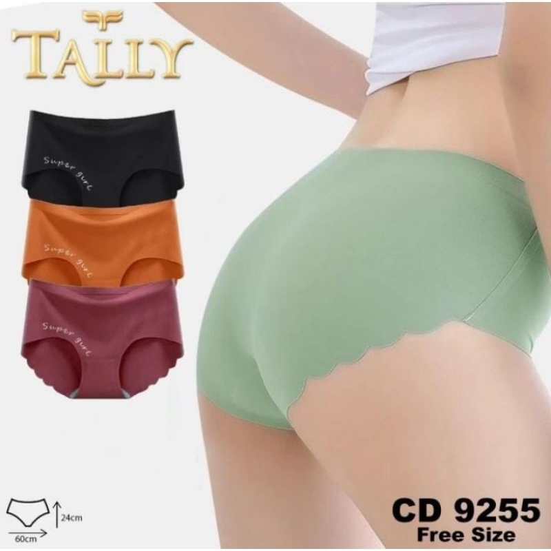 TALLY CD 9255 Celana Dalam Wanita SEAMLESS Fit to L - XL Tanpa Jahitan Anti Nyeplak