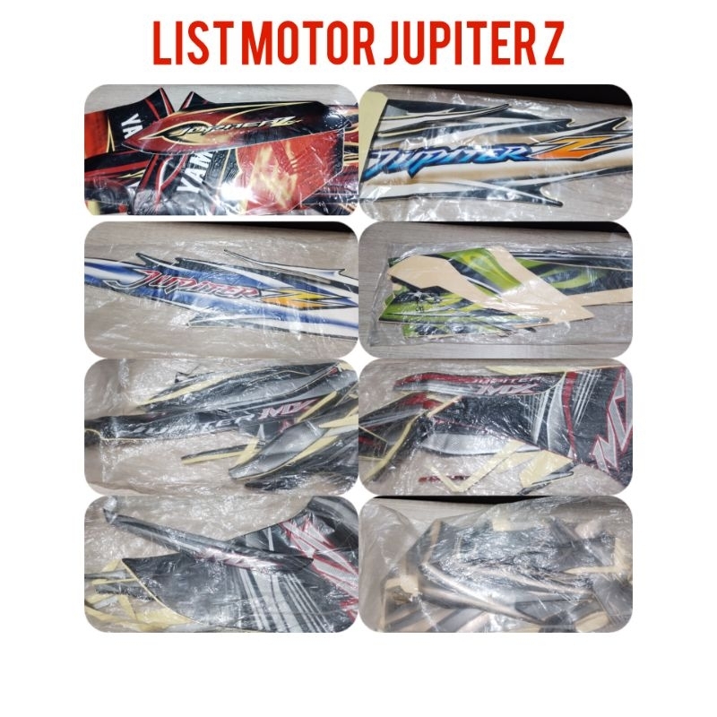 List Jupiter Z/List Body Motor Jupiter Z/Stiker Motor Jupiter Z