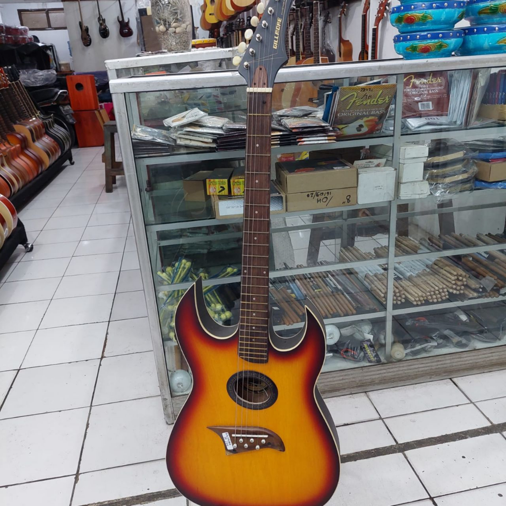 Gitar Gilmore Gillmore Akustik Elektrik EQ 24 Fret Original Turun Harga