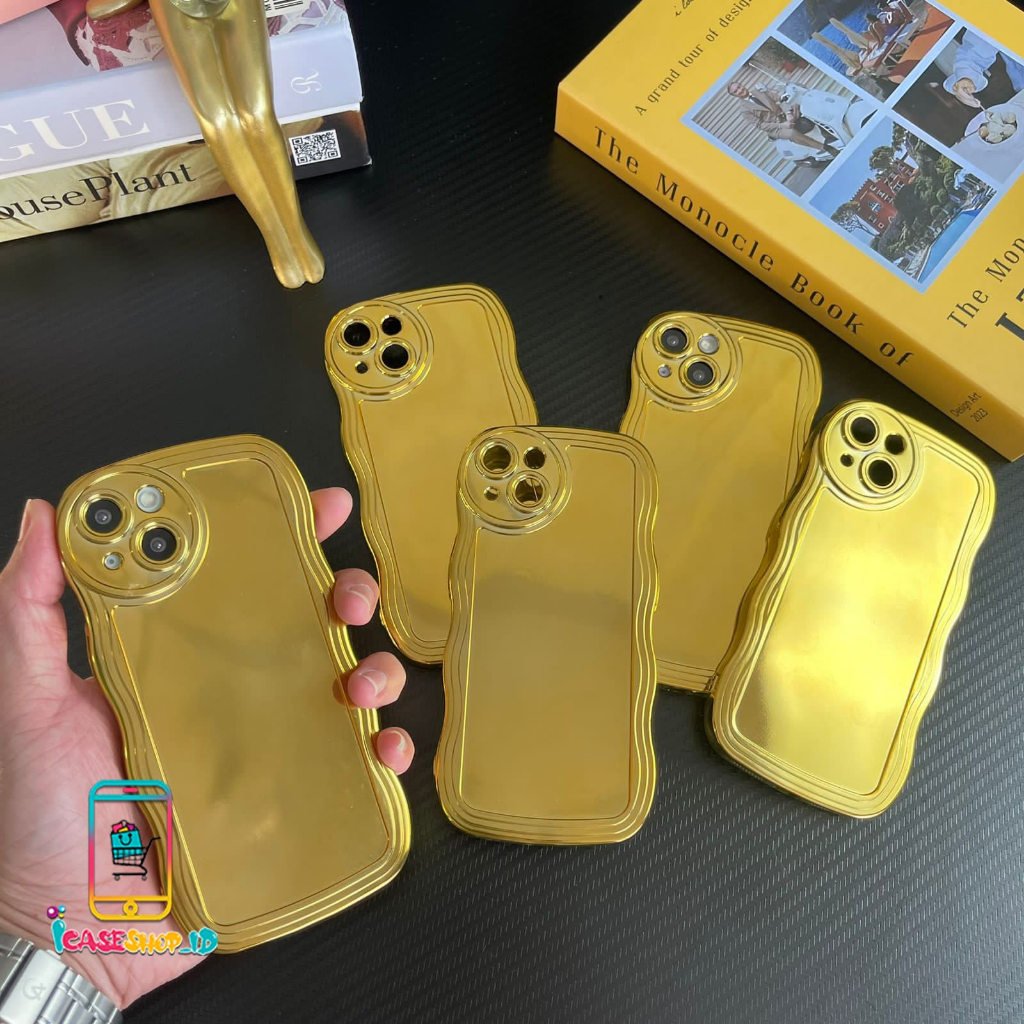 IC3698 SOFTCASE SILIKON WAVE GELOMBANG GOLD FOR XIOMI REDMI 6A 8 8A 9A 9C 10A 10C REDMINOTE 8 9 10 11S
