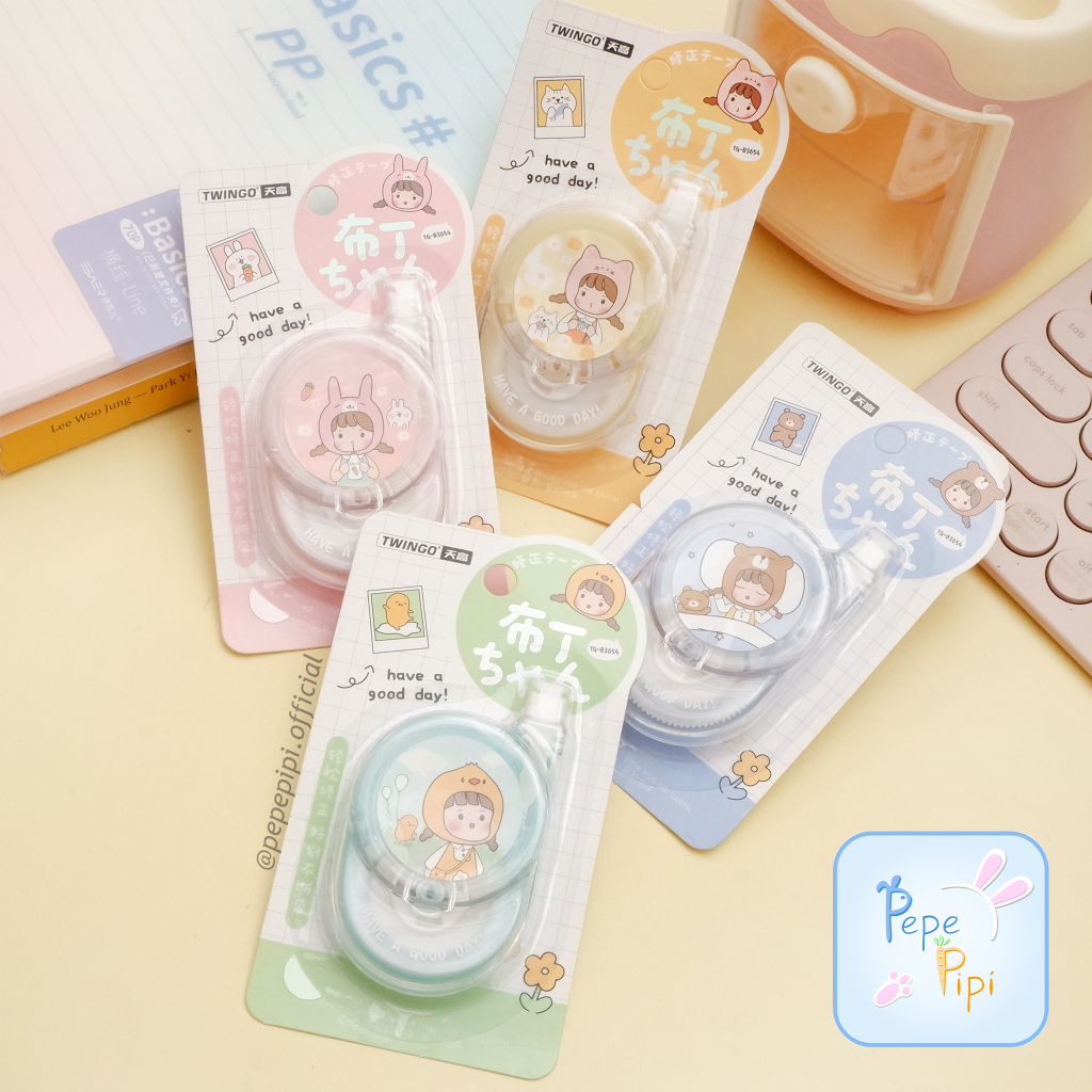 

Tip-X Tape Twingo Girl Have a Good Day TG-B3654 Correction Tape Tip x Tipex Kertas Tip-Ex Penghapus Pulpen Tipe X