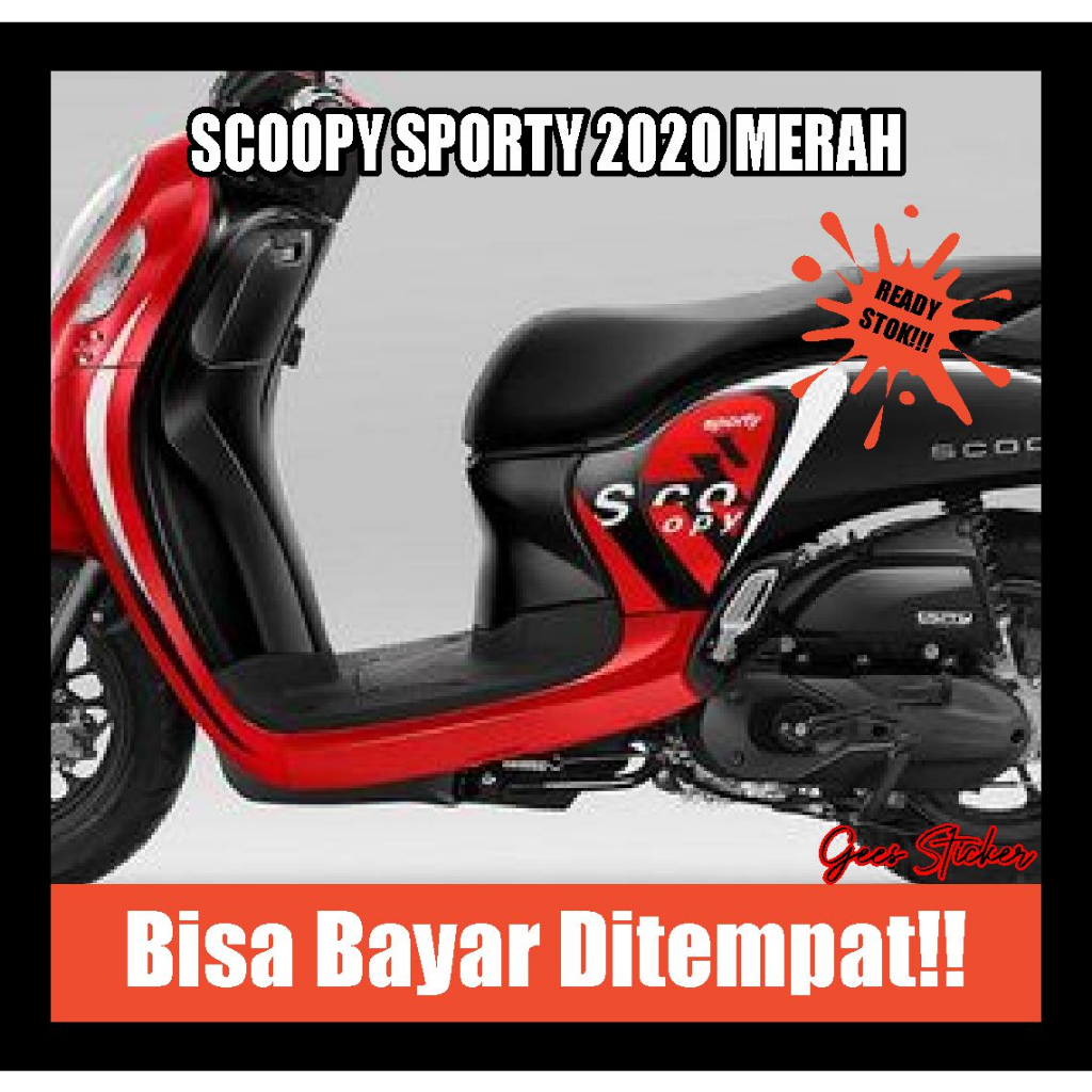 striping scoopy sporty 2020 merah