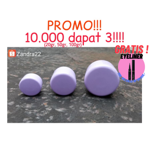 Pot Cream 100gr Ada Tutup dalam 100g 100gram 100 g gr gram wadah jar krim pot lulur