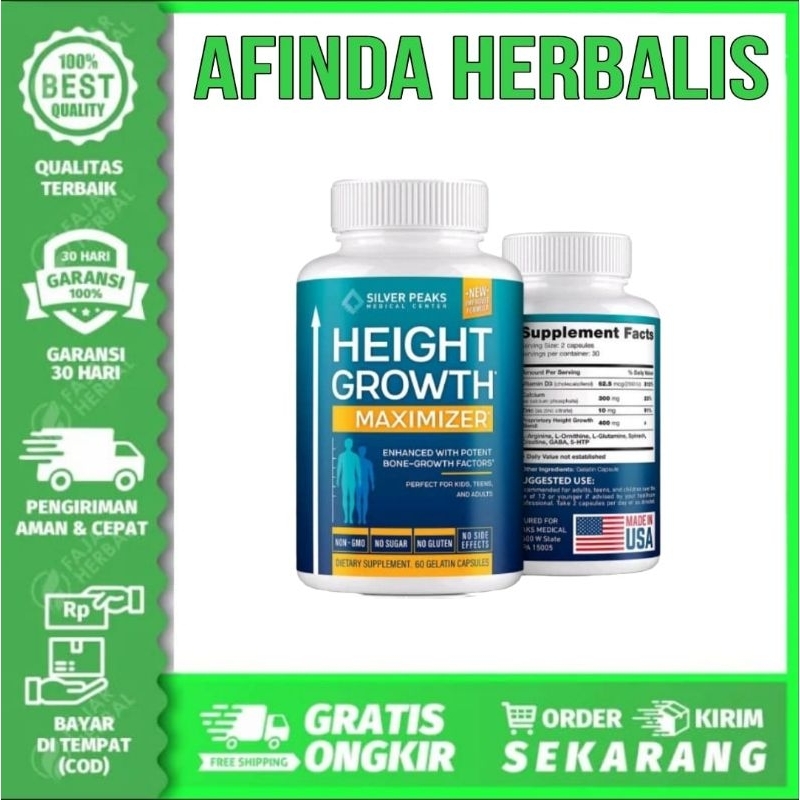 Height Growth Maximizer Usa 100% Asli Obat Peninggi Badan Super Cepat Grow Up Original