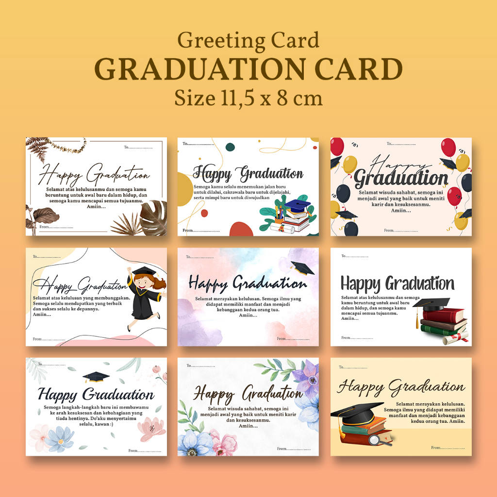 (GRADUATION CARD) UCAPAN WISUDA/ SELAMAT WISUDA/ GRADUATION GIFT/ KARTU UCAPAN WISUDA/GREETING CARD