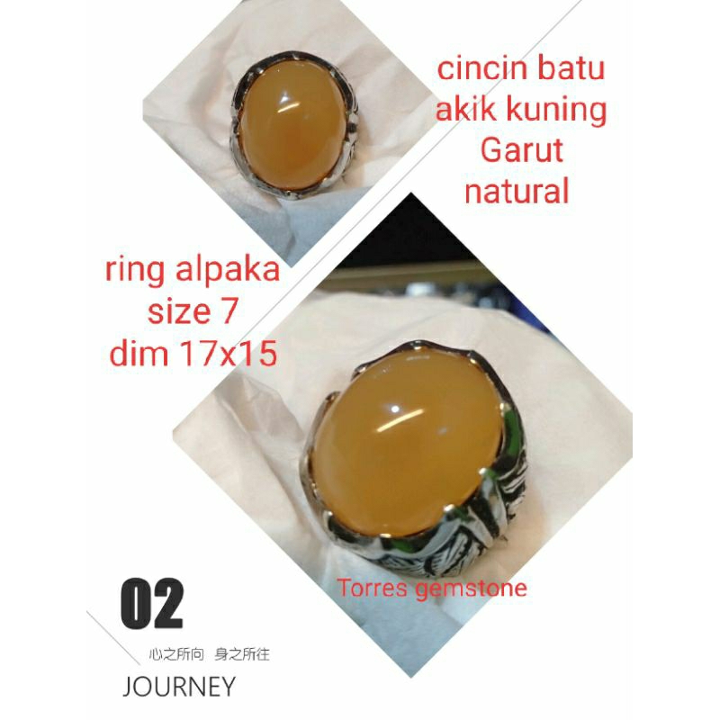 cincin batu akik kuning Garut natural