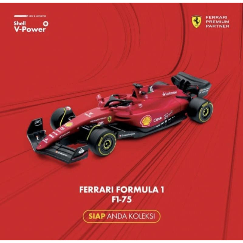 diecast shell ferrari f1-75