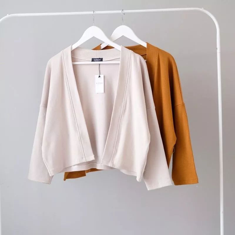 cardigan crop wanita shakila twill / outer wanita cardigan / baju luaran wanita