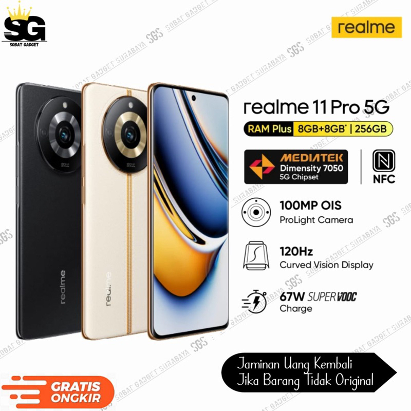Realme 11 Pro 5G 8/256GB NFC Bergaransi Resmi Realme Indonesia