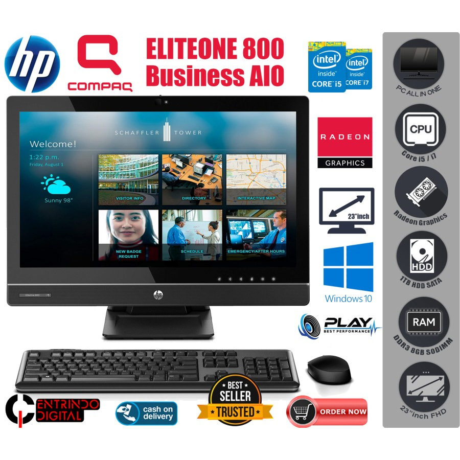 PC AIO HP ELITEONE 800 Core i5/i7-4770 Radeon | 4GB/SSD 256 | 23" FHD