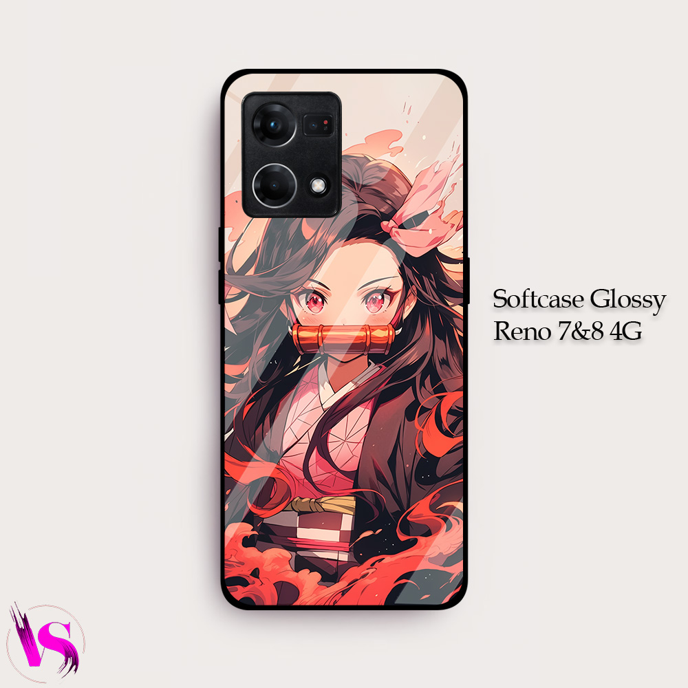 Softcase Kilau OPPO RENO 7 4G | 8 4G |VN25| OPPO RENO Case Glossy Pic HD | Kesing Silikon Premium An