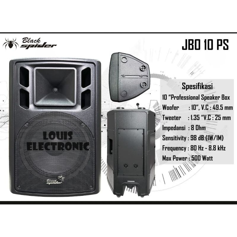 Speaker Pasif 10 Inch Black Spider JBO 10 PS ORIGINAL
