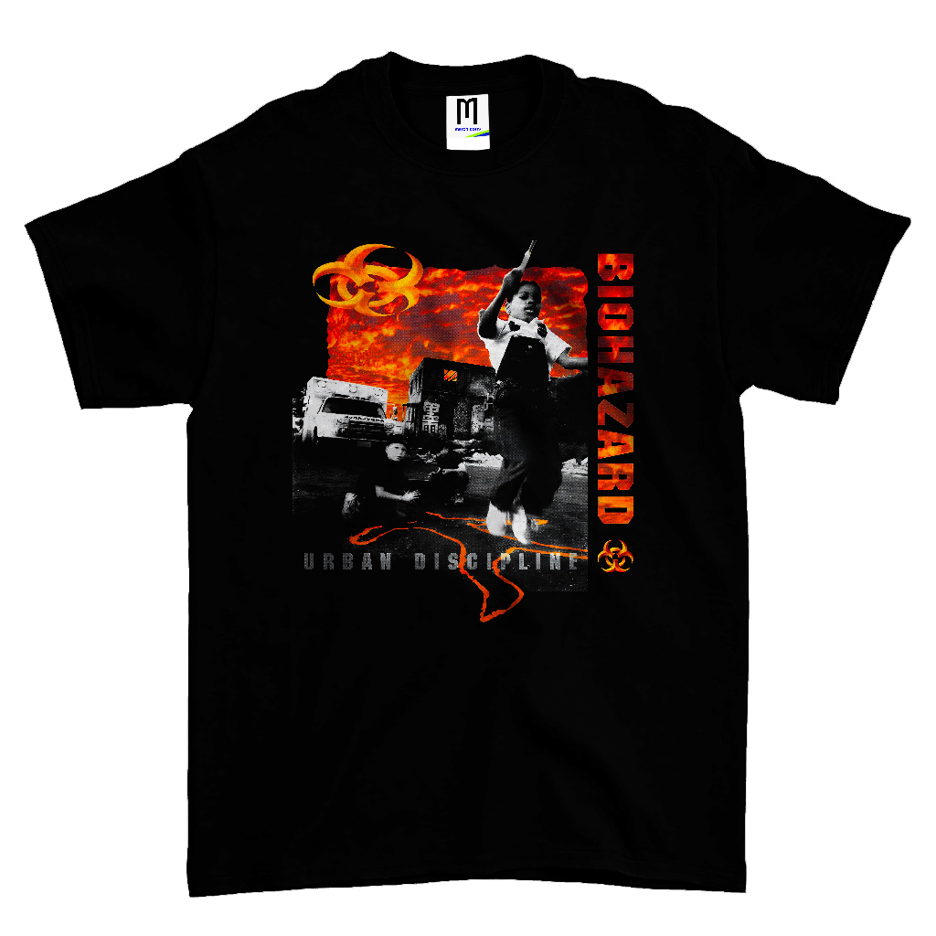 KAOS BAND BIOHAZARD URBAN DISCIPLINE VINTAGE | T-SHIRT BAND BIOHAZARD | BIOHAZARD HITAM