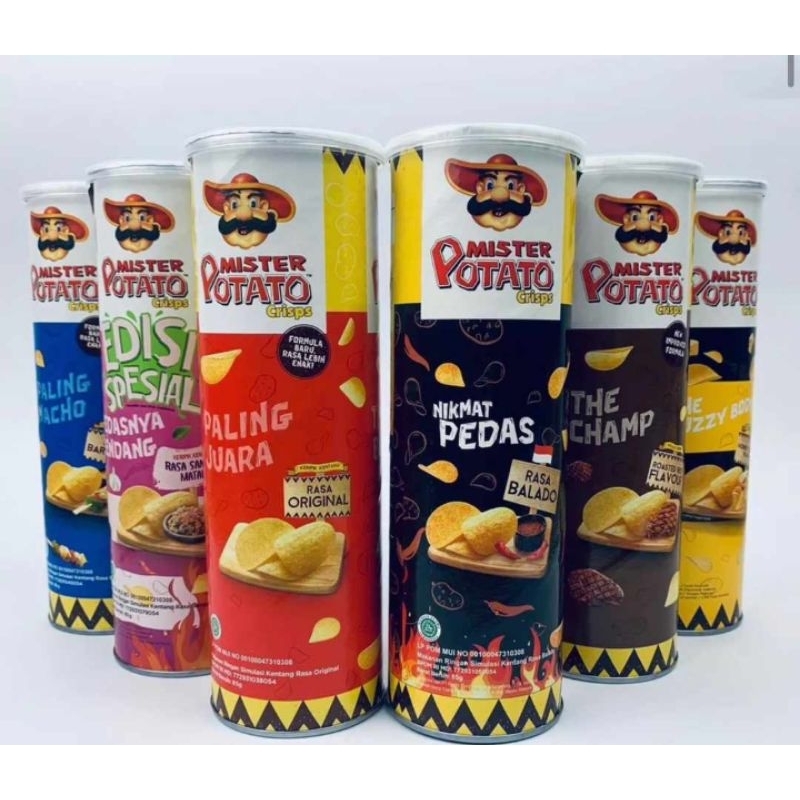 

Mister Potato Chips / Mr. Potato 80gram / Keripik Kentang