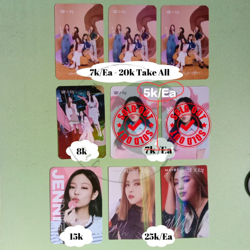 OFFICIAL PC ITZY X MAYBELLINE | ITZY X ULTRAMILK | JENNIE X OREO