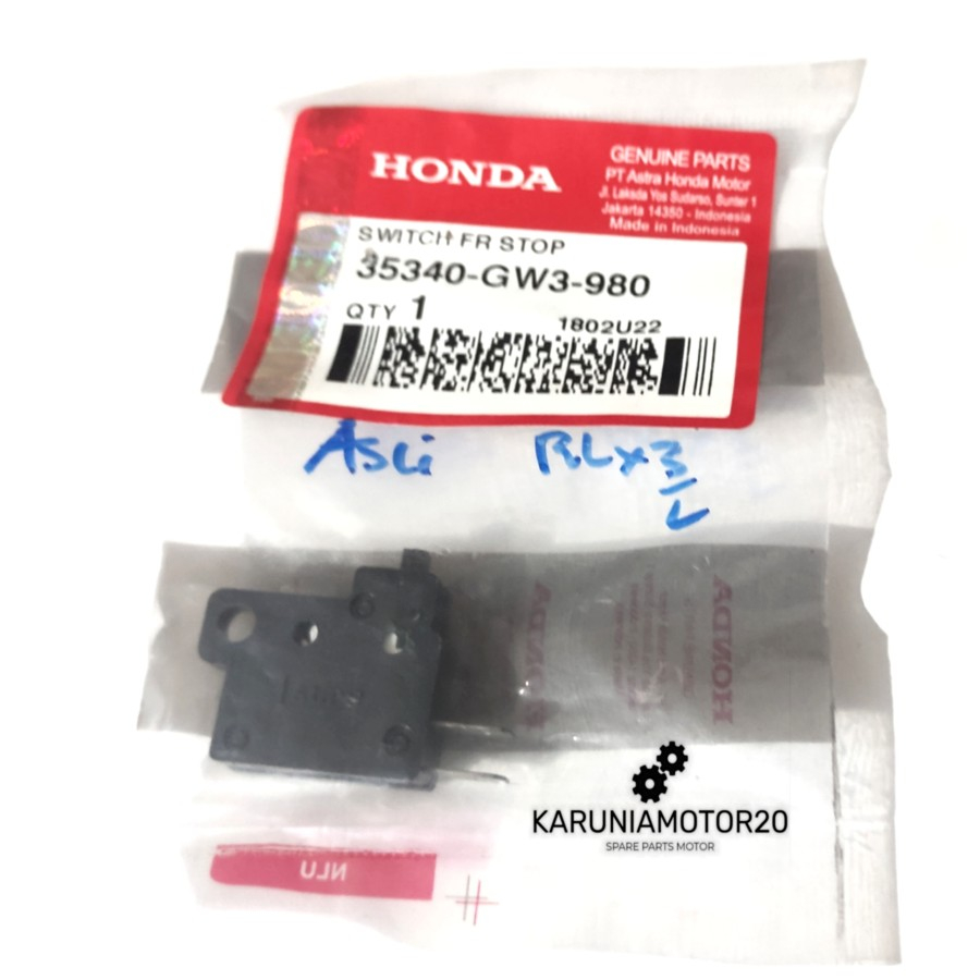 Switch Rem Depan Supra X 125/Beat/Vario Original AHM 35340-GW3-980