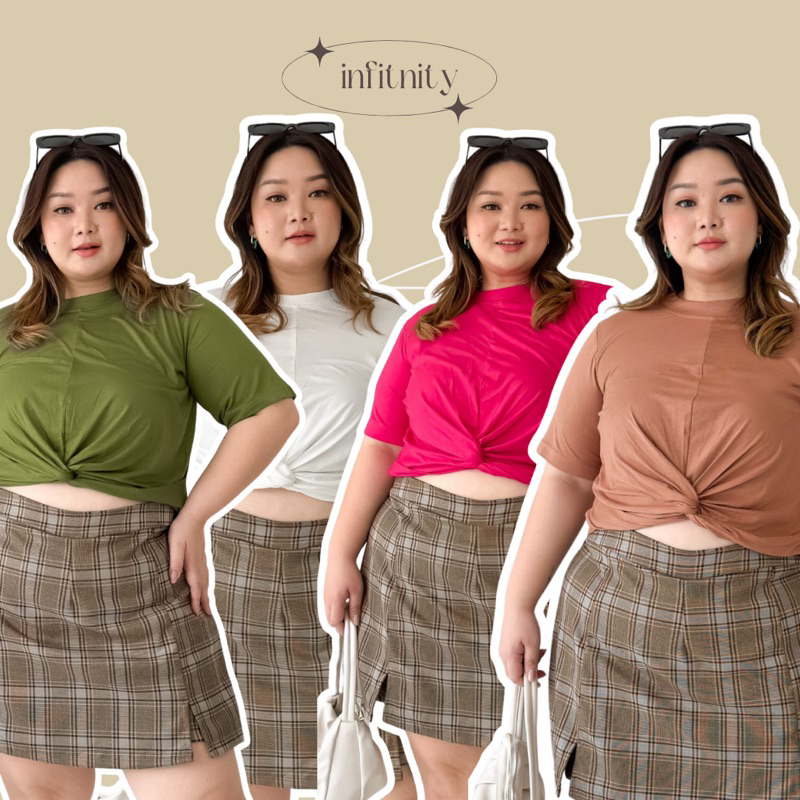 KAOS CROP TOP BIG SIZE PLUS SIZE
