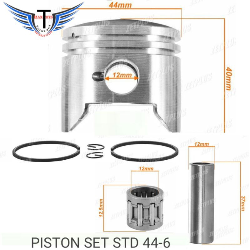Piston STD 44mm Motor Mini Gp, Mini Trail, Mini ATV mesin rumput / tarik 50cc