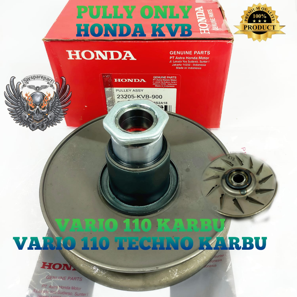 PULLY ONLY HONDA KVB VARIO 110 KARBU VARIO 110 TECHNO KUALITAS ORIGINAL HONDA AHM PRESISI BAHAN BERK