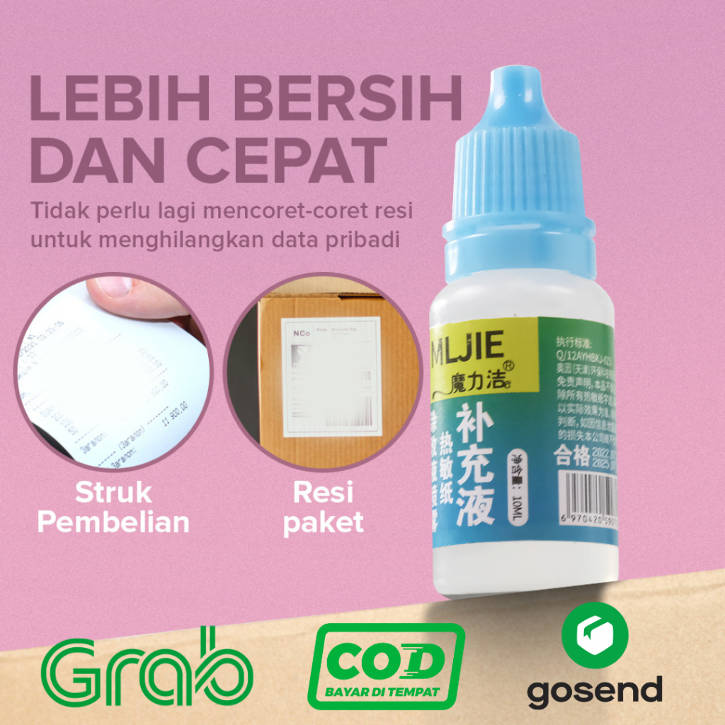 

Refill Cairan Penghapus Resi Alamat Nota Paket Liquid Spray 10ml