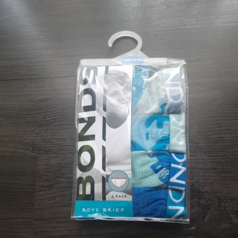 Bonds Boys Brief 4 Pack Size 8-10 Bonds Aussie Underwear Boy Celana Dalam Anak Laki Design in Austra