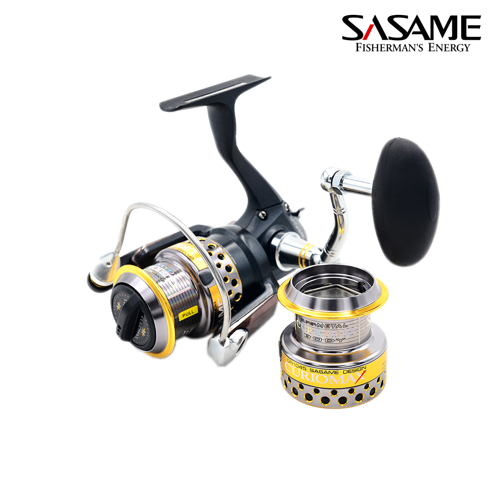 Fishing Reel Sasame CURIOMAX GR 1045 Free Spool Spinning Reel Alat Pancing Gulungan