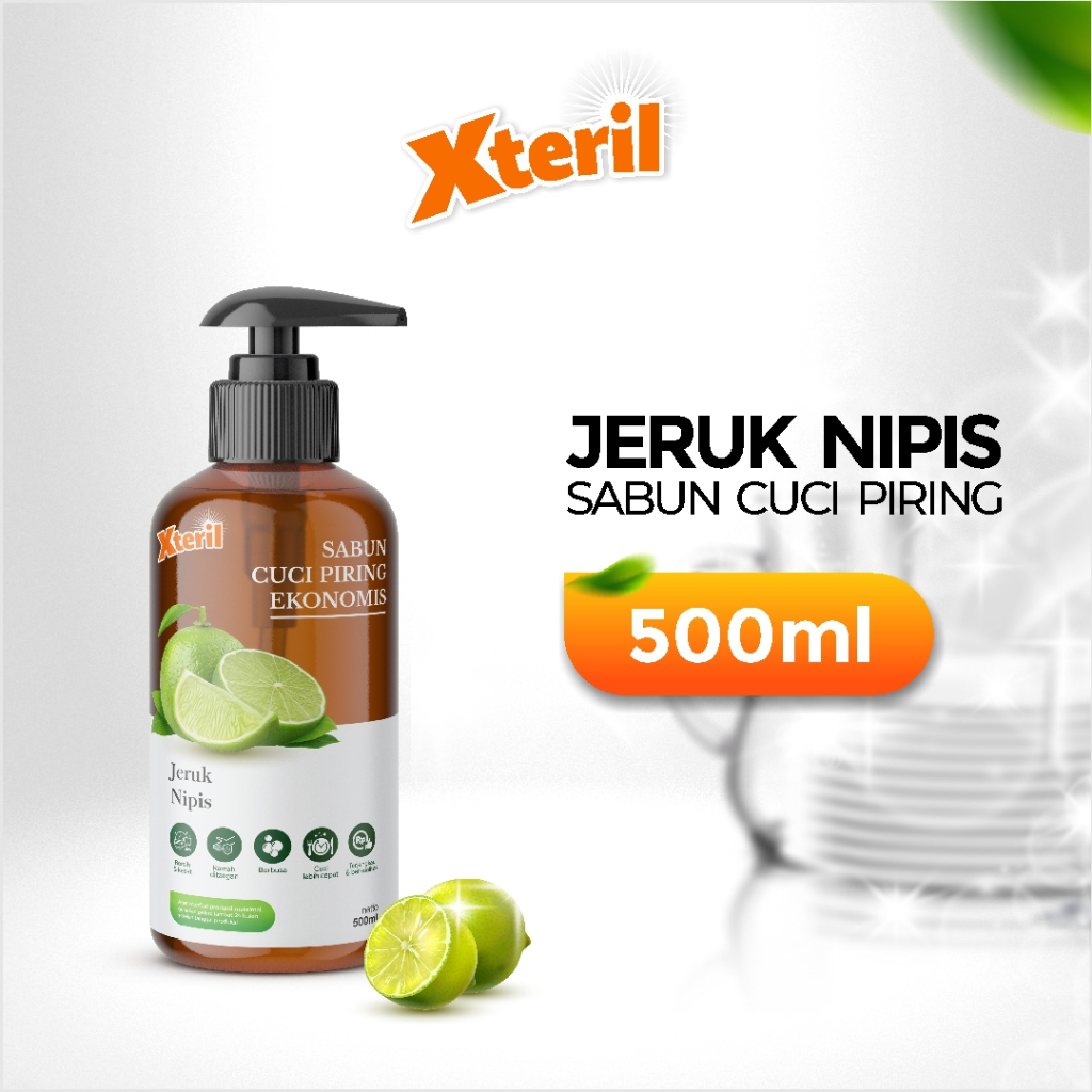 XTERIL Sabun Cuci Piring 500 Ml Kemasan Botol Pump
