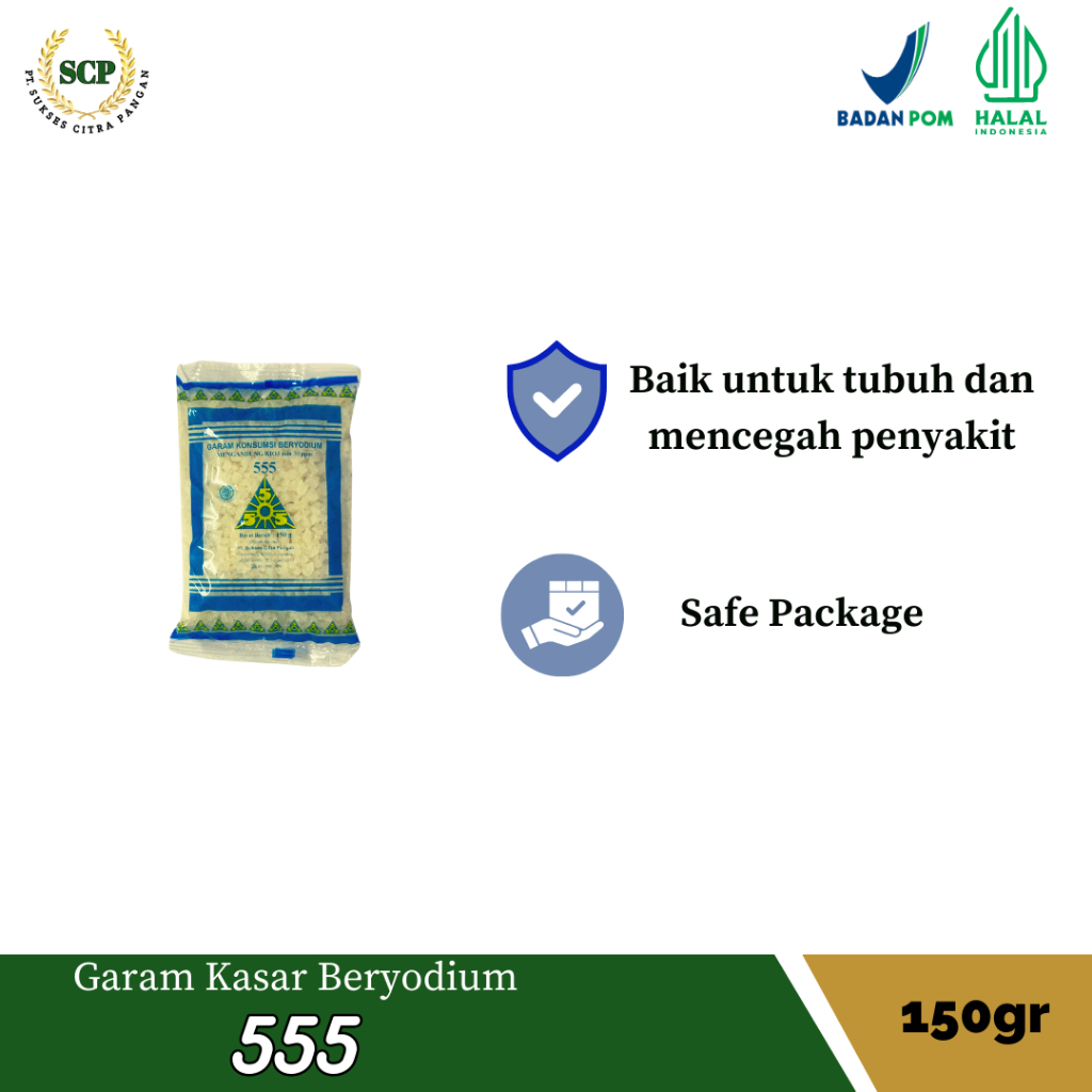 

Garam Kasar Beryodium 150Gr (HARGA GROSIR)