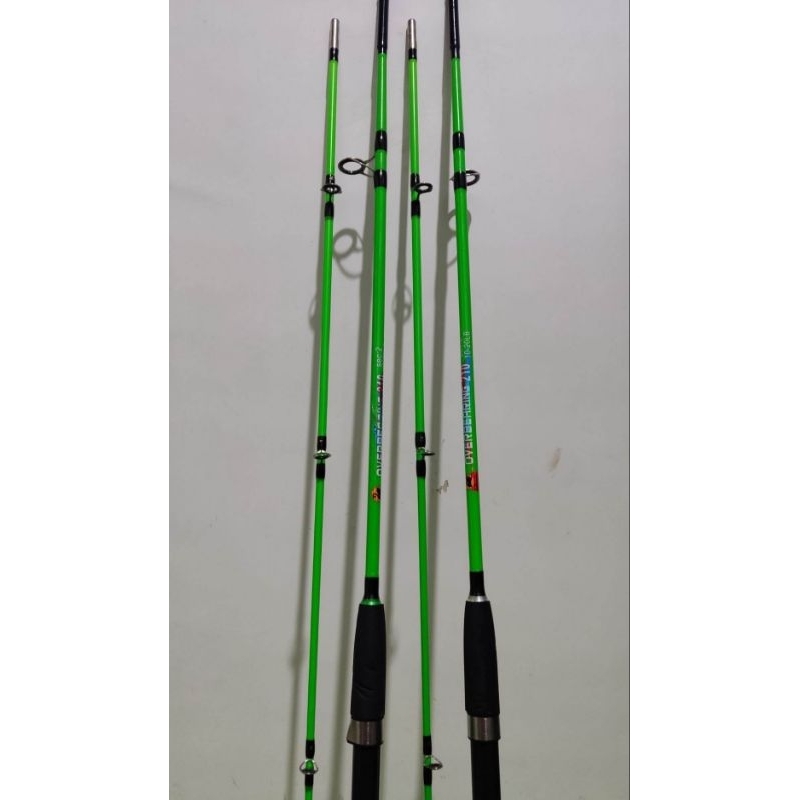 Cod Joran pancing sambung 2 panjang 210cm bahan Fiber padat warna dan merk random