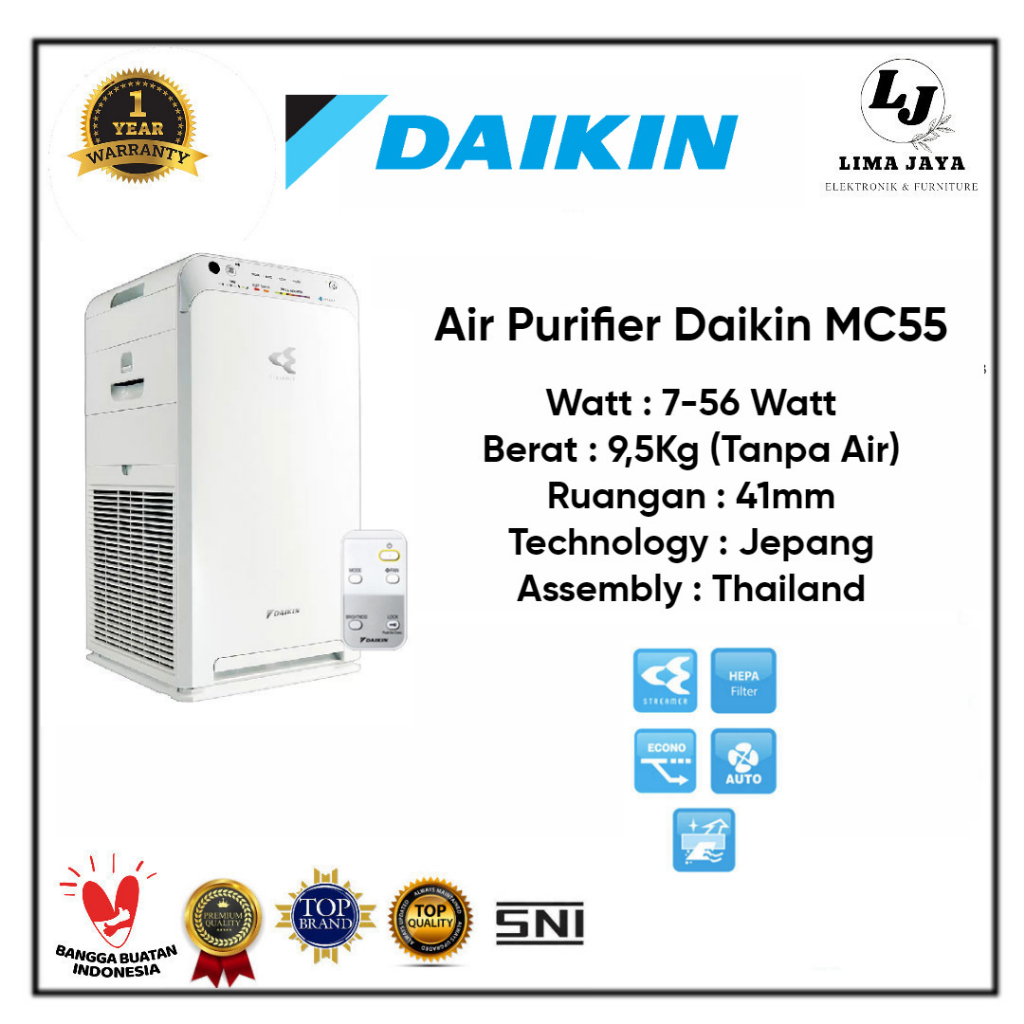 Daikin Air Purifier MC55UV Air Purifier Streamer Daikin