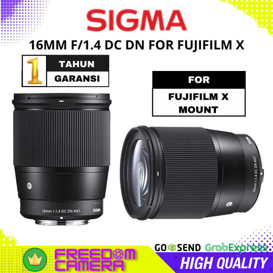 Sigma 16mm f1.4 Fujifilm X APSC DC DN Contemporary Fuji 16mm f/1.4