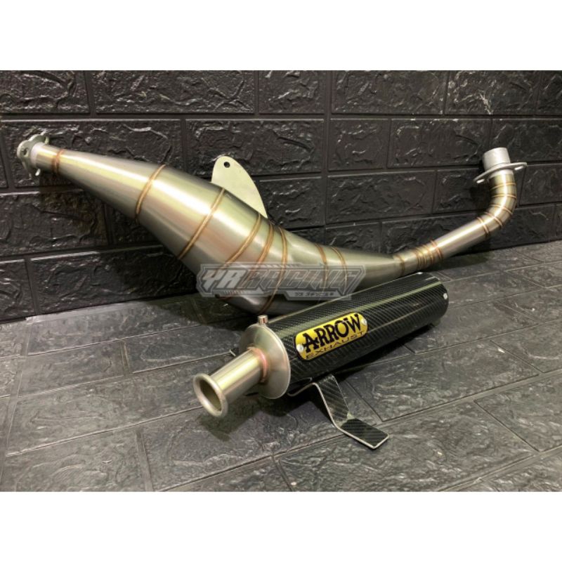 Knalpot Fiz R FizR F1ZR Kolong BM POWER ARROW Stiker Carbon