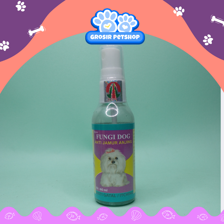 FUNGI DOG SPRAY 60ML - CAIRAN SEMPROT FUNGI GATAL PADA ANJING OBAT ANTI GATAL JAMUR KORENG SCABIES P