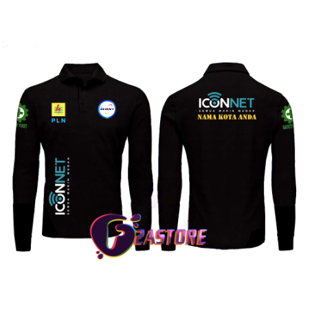Baju kerah model Polo ICONNET PLN GRATIS NAMA DAERAH - BAJU ICONNET PLN